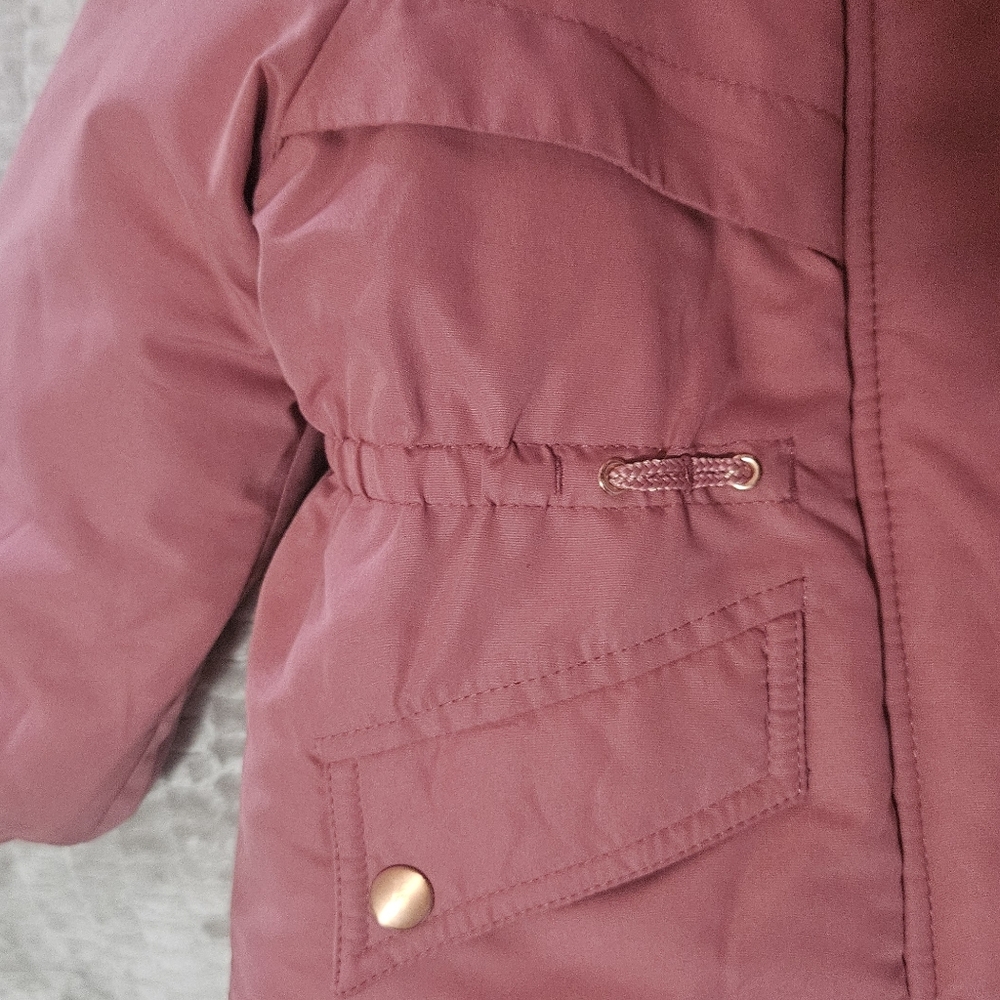 OshKosh B'gosh Pink Kids Jacket with Faux Fur Hood - Picture 9 of 16